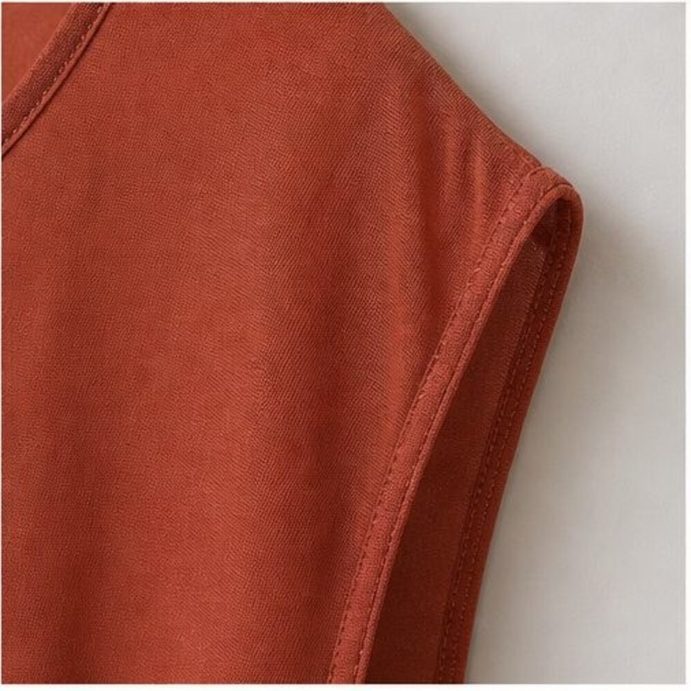 Rust Puff Sleeve Top - Picture 5 of 6